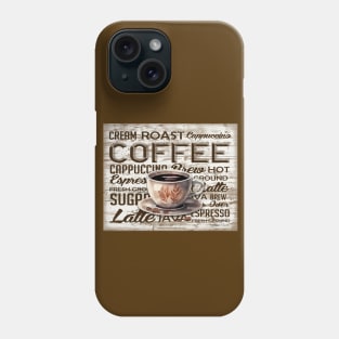 Shiplap Coffee Sign A2 Phone Case