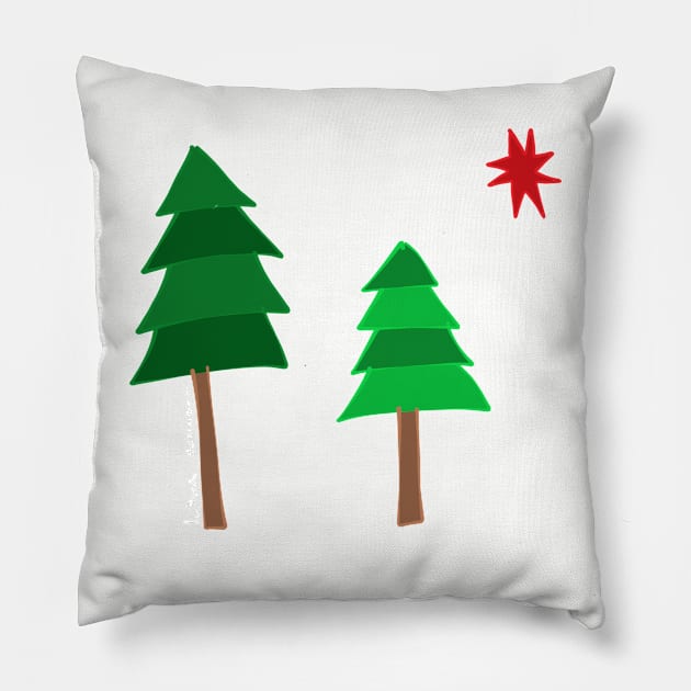 Twilight Forest Pillow by Hillside Stitches