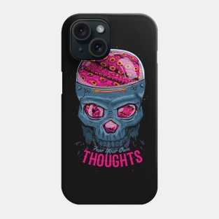 Fear your own thoughts octopus skull Phone Case