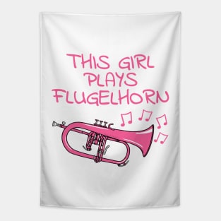 This Girl Plays Flugelhorn, Female Horn Player, Brass Musician Tapestry