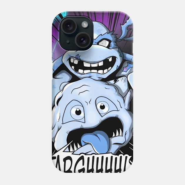 Zombie Turtle blue Phone Case by nicitadesigns