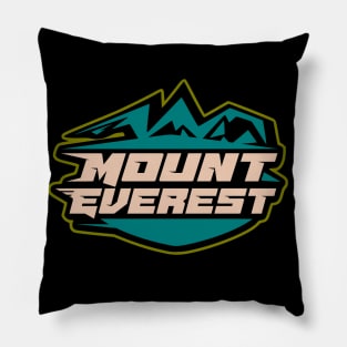 Mount Everest badge emblem Pillow