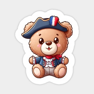 Cute French Bear Kawaii Magnet