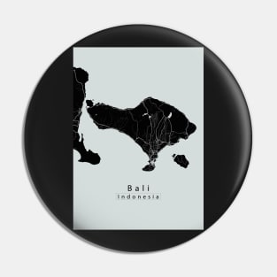 Bali Indonesia Island Map dark Pin