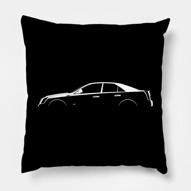 Cadillac CTS-V (2009) Silhouette Pillow by Car-Silhouettes