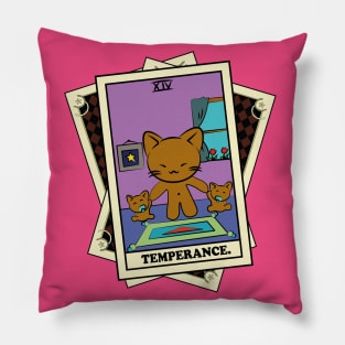 TAROT CARDS DECK | TEMPERANCE. | FORTUNE CAT Pillow