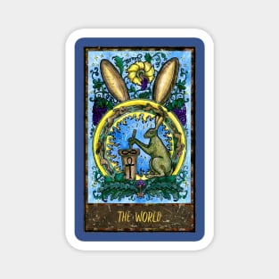 The World. Magic Gate Tarot Card Design. Magnet