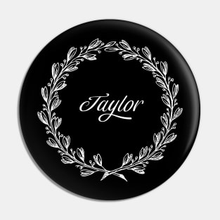 Taylor Floral Wreath Pin