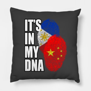 Filipino And Chinese Mix Heritage DNA Flag Pillow