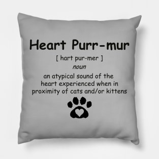 Heart Purr-mur Pillow