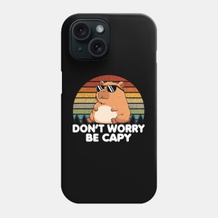 Don't Worry Be Capy Retro Phone Case