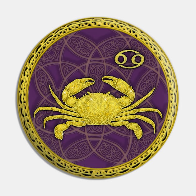 Zodiac Cancer Purple Pin by Astrablink7