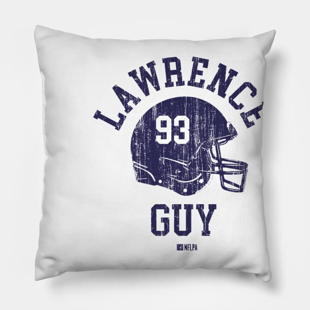 Lawrence Guy New England Helmet Font Pillow by TodosRigatSot