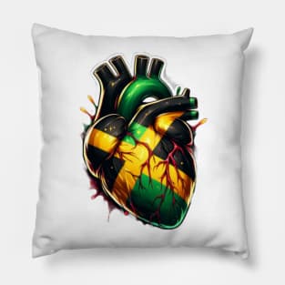 Jamaican Heart Pillow