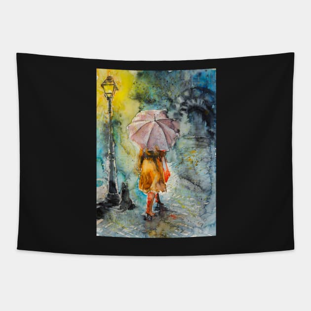 Walk at night Tapestry by kovacsannabrigi