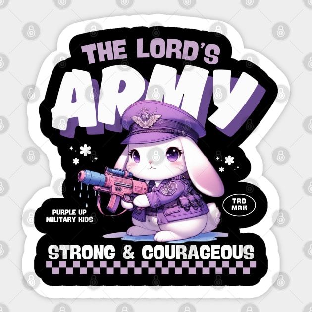 Rabbit military kids - Military Child - Sticker | TeePublic