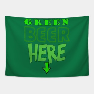 Here For The Beer Funny Men St Patricks Day Leprechaun Tapestry