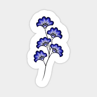 Bouquet of Blue Hibiscus Flowers Magnet