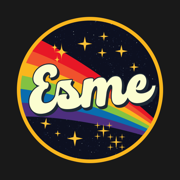 Esme // Rainbow In Space Vintage Style by LMW Art