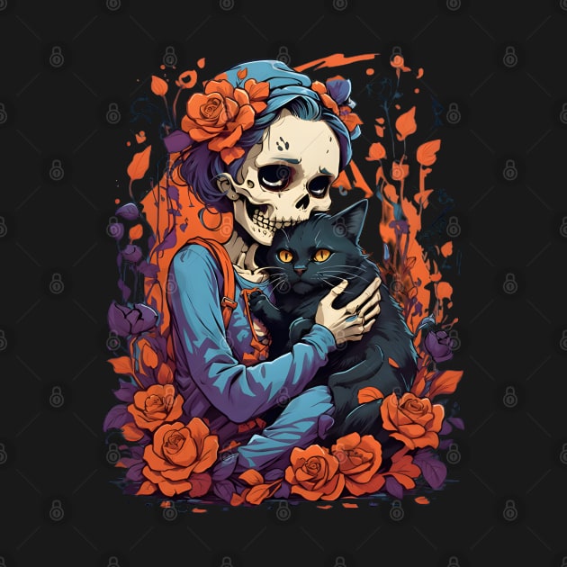 Skeleton Cuddle Cat by VisionDesigner