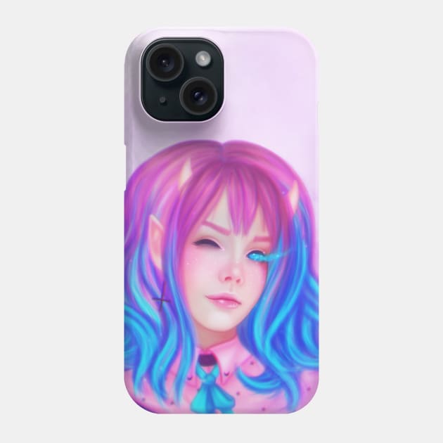 Cute Succubus Girl Phone Case by Purplehate