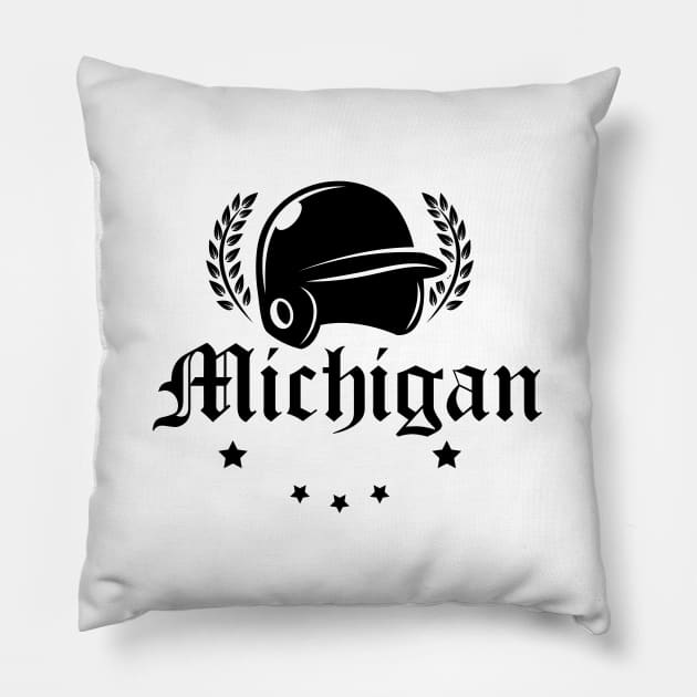 Michigan Baseball Gift Pillow by François Belchior