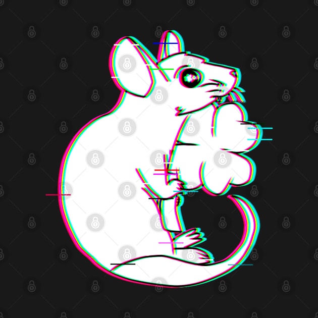 Lucky Clover Rat (Glitched Version) by Rad Rat Studios