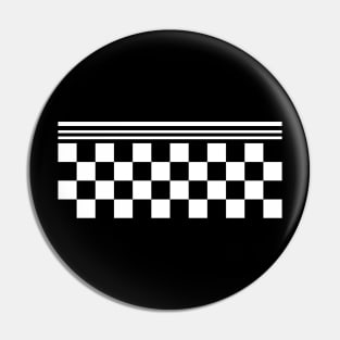 Abstract Checkerboard Racetrack Cool Graphic Mom Dad Pin