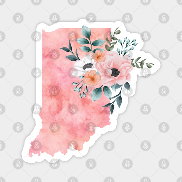 Indiana Floral Magnet by bloomnc