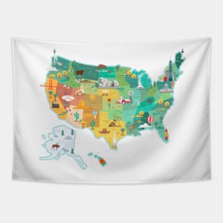 USA tourist map Tapestry