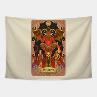 The Devil Tarot Card Tapestry