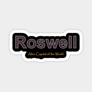 Roswell Grunge Text Magnet