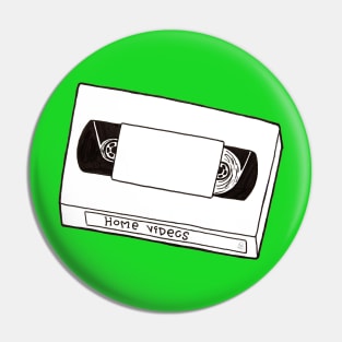 Home Videos, Black and White - Retro Video Cassette Outline Drawing Pin