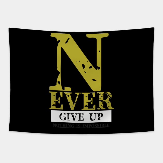 Never Give Up Tapestry by Unknown 