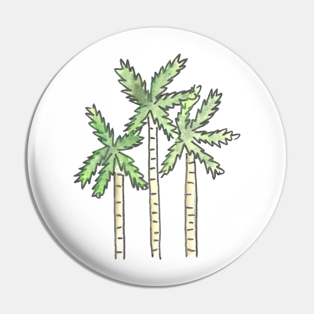 Los Angeles Icons: Palm Trees Pin by buhloop.icons