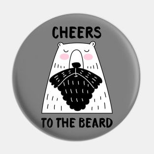 Cheers to the Beard - Bear Pin