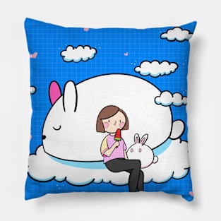 Sky bunny Clear sky Pillow