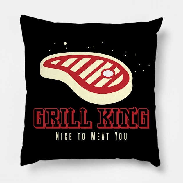 Grill King Pillow by CTShirts