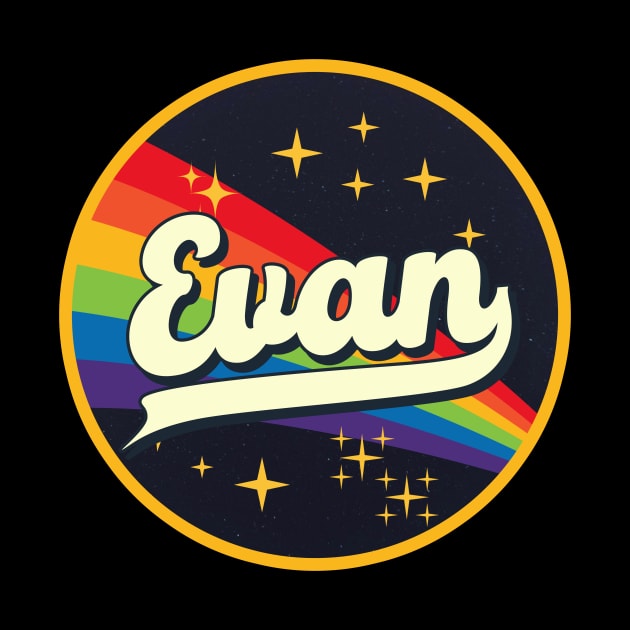 Evan // Rainbow In Space Vintage Style by LMW Art