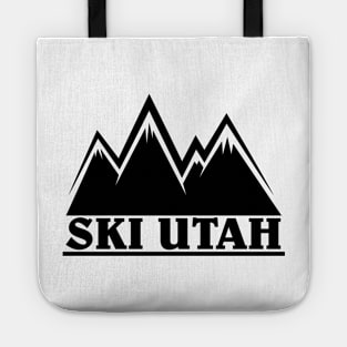 Ski Utah Mountain Outline Tote