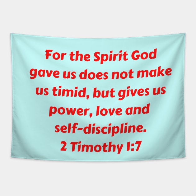 Bible Verse 2 Timothy 1:7 Tapestry by Prayingwarrior