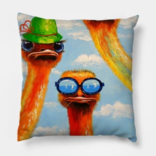 Animal Lover Gift | Friends Ostriches Pillow