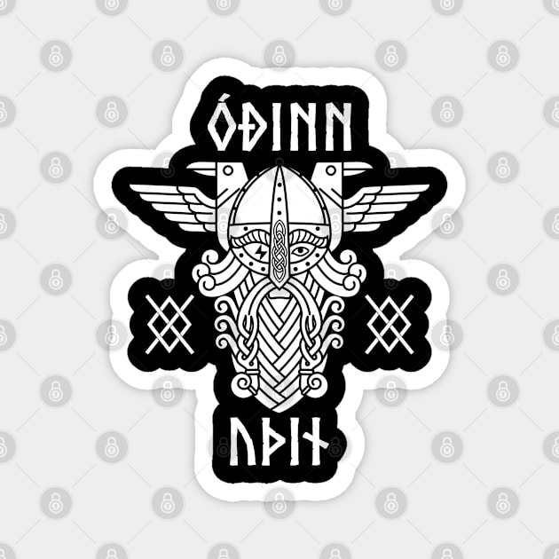 Odin gungnir runes Magnet by Blue Pagan