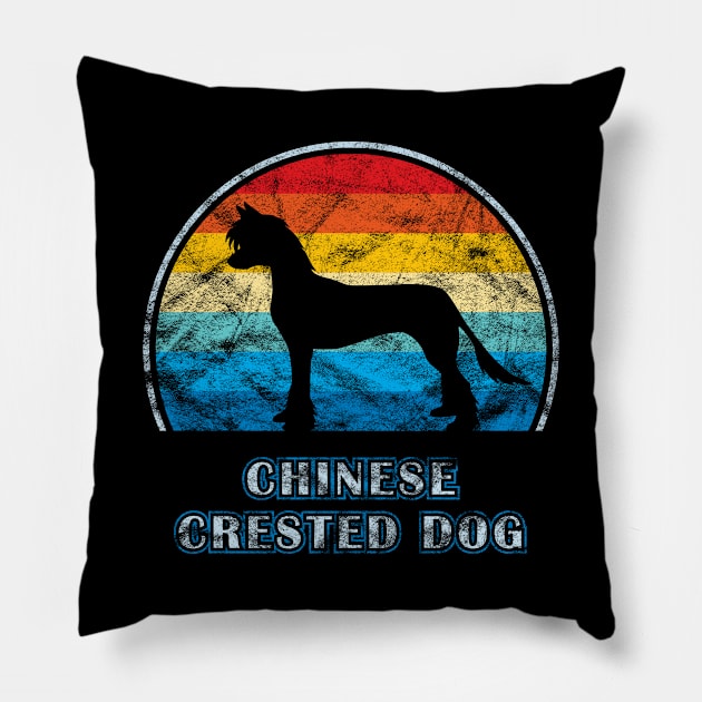 Chinese Crested Dog Vintage Design Pillow by millersye