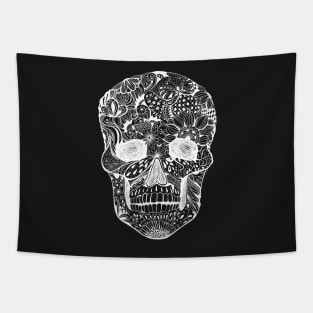 Floral skull Tapestry