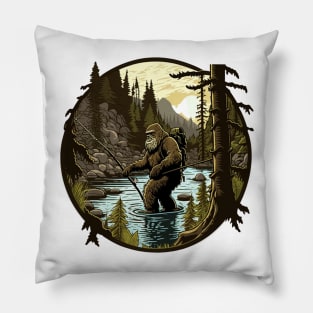 Big foot fishing Pillow