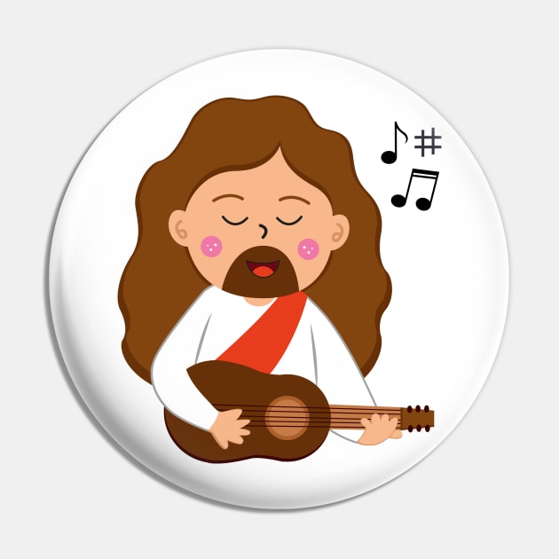 Jesus playing guitar Pin by Riczdodo