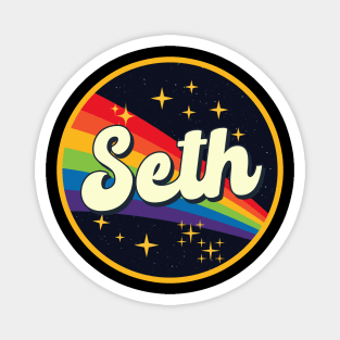 Seth // Rainbow In Space Vintage Style Magnet