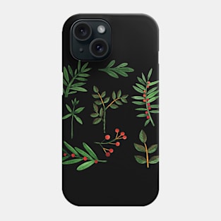 watercolor branches Phone Case