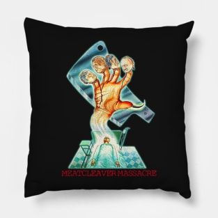 Meatcleaver Massacre 70s Cult Horror Movie Pillow